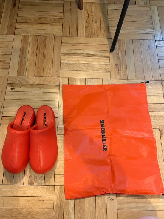 Simon Miller Shoes - Simon Miller Orange Bubble Clogs with Matching Dust Bag